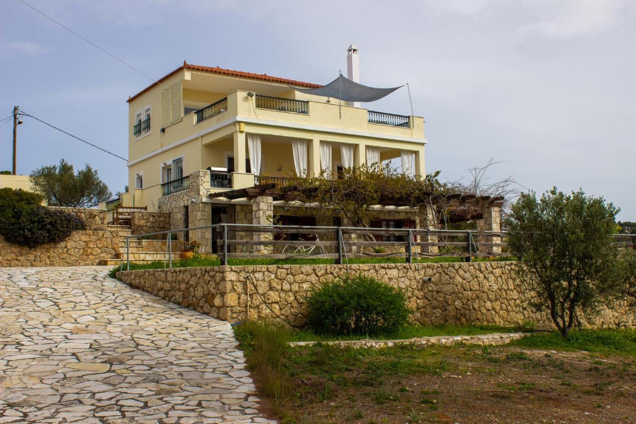House With Amazing Ocean View And Patio - Pool Villa Pórto Héli Kültér fotó